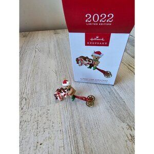 Hallmark 2022 25th pony‎ Xmas riding horse new ornament Xmas tree